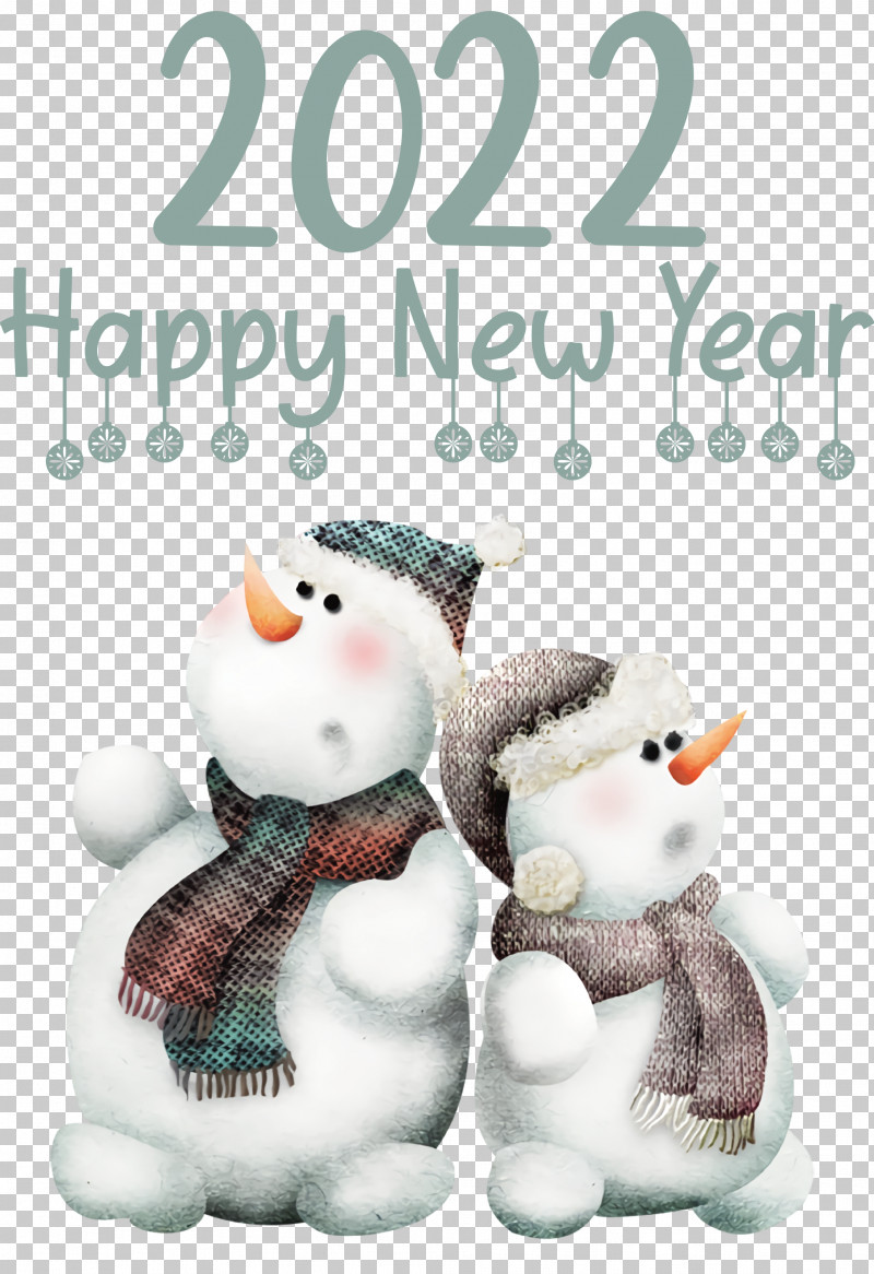 happy new year snowman clipart