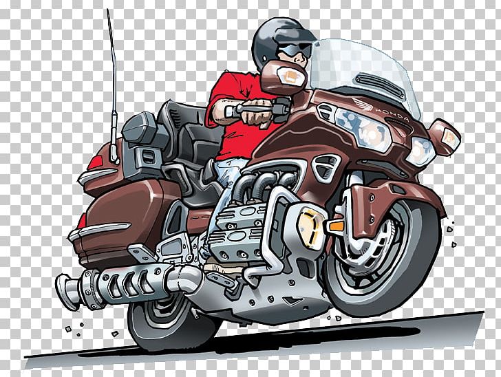 Cartoon Honda Gold Wing Birthday Motorcycle Accessories PNG, Clipart, Animated Film, Automotive Design, Birthday, Car, Cartoon Free PNG Download