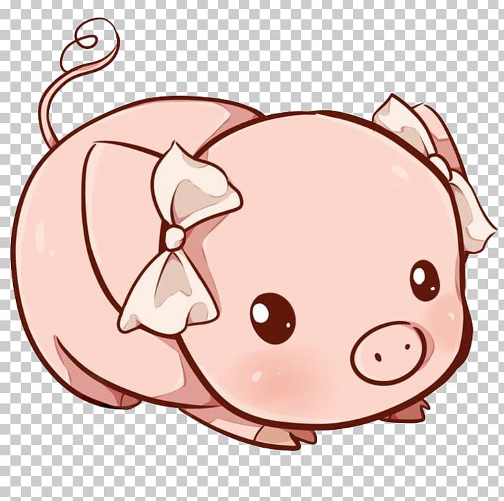 Domestic Pig Kavaii Cuteness PNG, Clipart, Animals, Area, Cartoon, Cute Animal, Cute Animals Free PNG Download