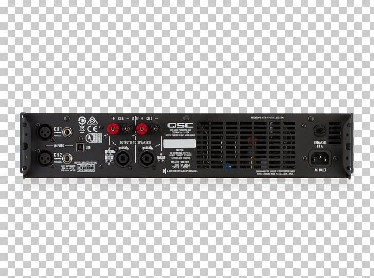 QSC Audio Products Audio Power Amplifier Loudspeaker PNG, Clipart, Amplifier, Audio Equipment, Crest Audio, Electronic Device, Electronic Instrument Free PNG Download
