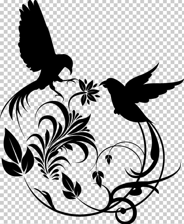 Hummingbird Floral Design PNG, Clipart, Architecture, Art, Beak, Bird, Black And White Free PNG Download