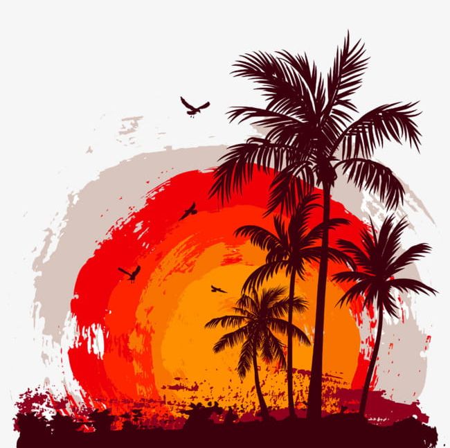 Coco Sunset Material PNG, Clipart, Beach, Coco Clipart, Coconut, Coconut Leaf, Coconut Palm Tree Free PNG Download