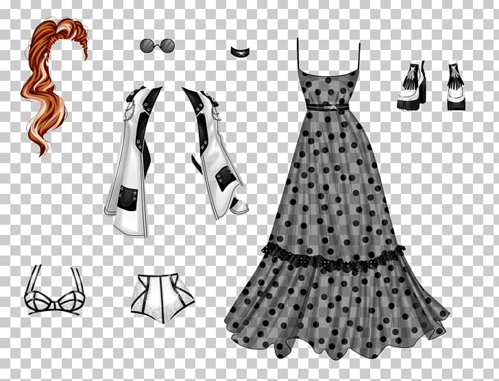 Polka Dot Dress Costume Design PNG, Clipart, Black, Clothing, Costume, Costume Design, Dress Free PNG Download