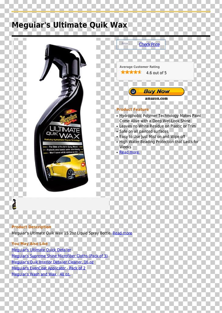 Car Wax Spray Auto Detailing Paint Sealant PNG, Clipart, Advertising, Auto Detailing, Barry Meguiar, Brand, Car Free PNG Download