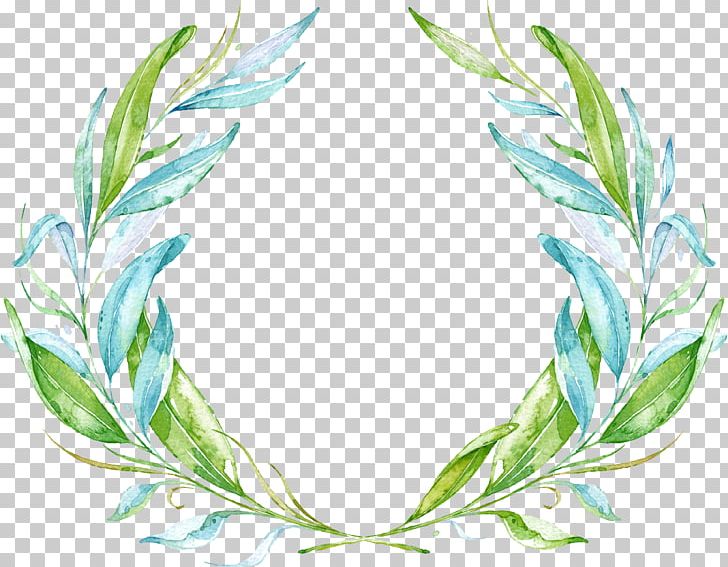 Watercolor: Flowers Watercolor Painting PNG, Clipart, Blue, Blue Leaves, Border, Border Frame, Branch Free PNG Download