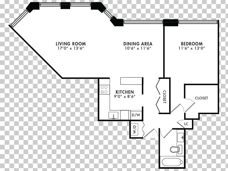 Rush Street Floor Plan Apartment Michigan Avenue Bedroom PNG, Clipart, Angle, Apartment, Area, Bedroom, Black And White Free PNG Download