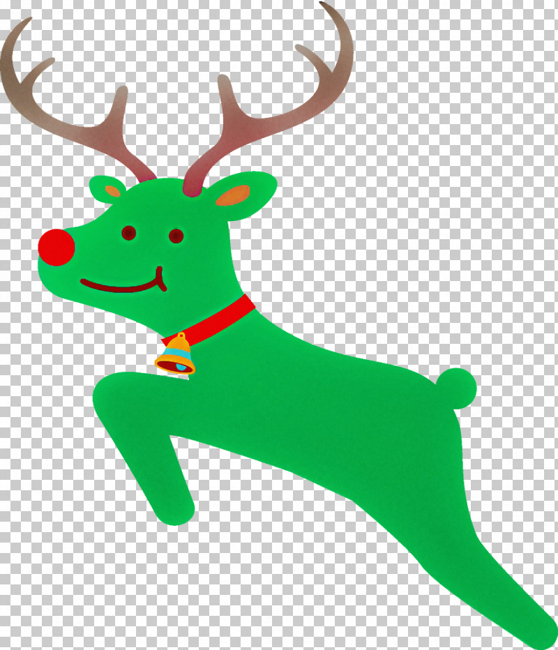 Reindeer Christmas Reindeer Christmas PNG, Clipart, Antler, Christmas, Christmas Reindeer, Deer, Green Free PNG Download