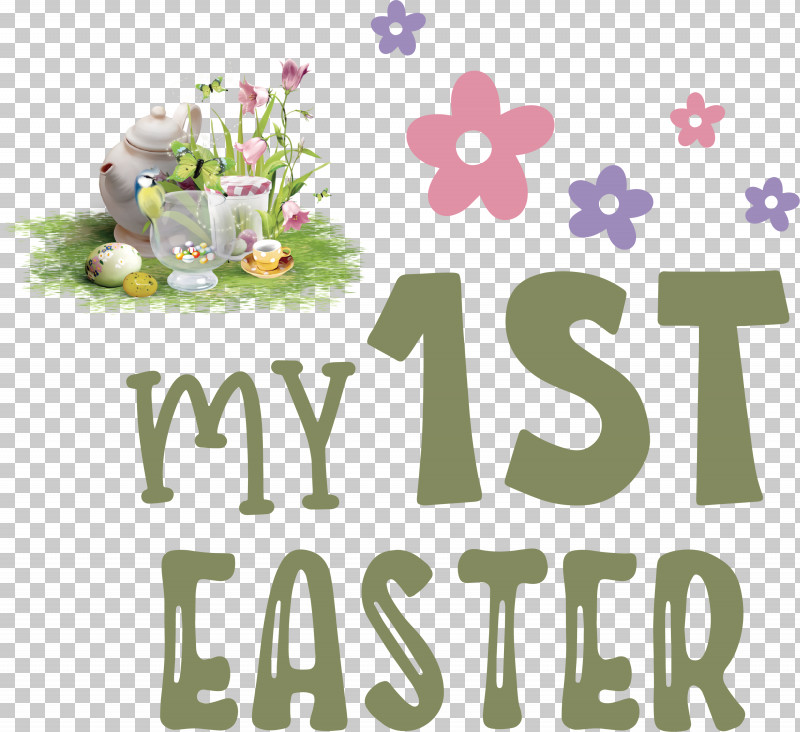Happy Easter Day My 1st Easter PNG, Clipart, Cut Flowers, Floral Design, Flower, Happy Easter Day, Logo Free PNG Download