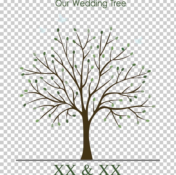 Wedding Invitation Guestbook Tree Fingerprint PNG, Clipart, Advertising Design, Branch, Couple, Family Tree, Flower Free PNG Download