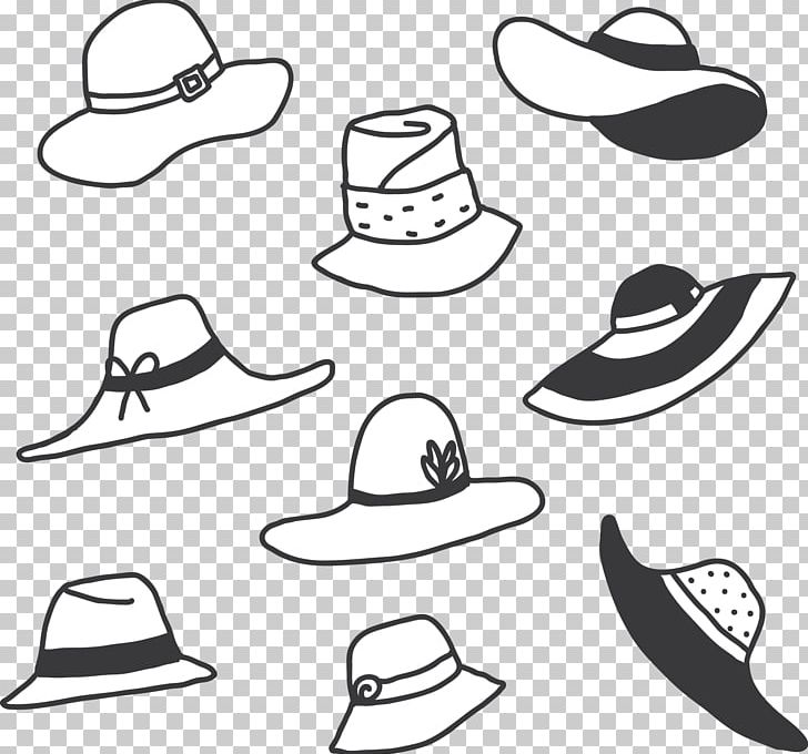 Cowboy Hat Black And White PNG, Clipart, Angle, Art, Beak, Bird, Cartoon Free PNG Download