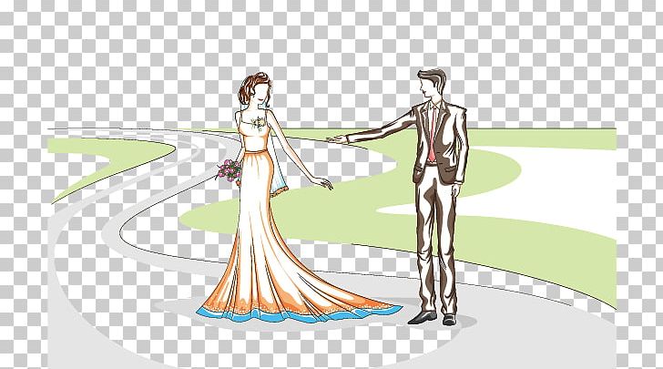 Wedding Bride Couple Illustration PNG, Clipart, Art, Balloon Cartoon, Bride, Bridegroom, Cartoon Characters Free PNG Download