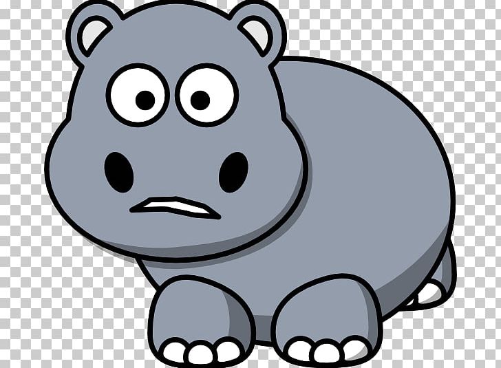 Hippopotamus PNG, Clipart, Artwork, Bear, Black And White, Carnivoran, Cartoon Free PNG Download