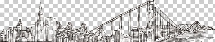 Drawing Painting Illustration PNG, Clipart, Black And White, Bridge, Bridge Vector, Building, Bund Free PNG Download