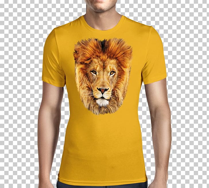 Lion T-shirt Yellow Cat PNG, Clipart, Animals, Big Cat, Big Cats, Blue, Carnivoran Free PNG Download