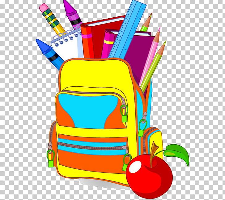 Cartoon School Bag Illustration, School Bag, Bag, Backpack PNG