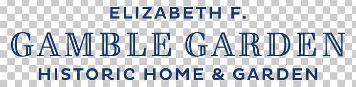 Elizabeth F. Gamble Garden House & Garden Logo PNG, Clipart, Area, Blue, Brand, California, Gamble Free PNG Download