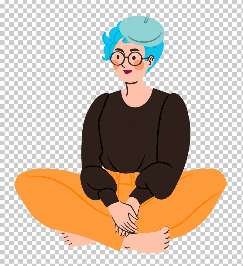 Sitting Lady Woman PNG, Clipart, Arm Cortexm, Behavior, Cartoon, Character, Glasses Free PNG Download