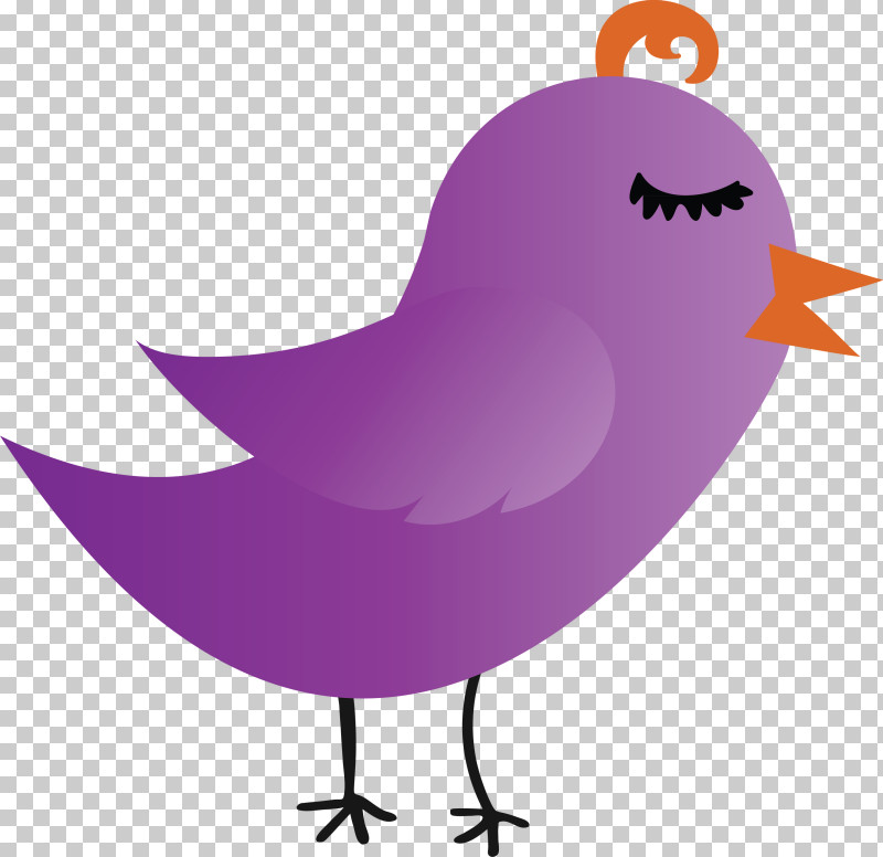 Purple Bird Pink Beak PNG, Clipart, Beak, Bird, Cartoon Bird, Cute Bird, Pink Free PNG Download