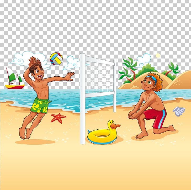 Beach Volleyball Cartoon PNG, Clipart, Art, Ball, Beach, Beach Ball,  Beaches Free PNG Download