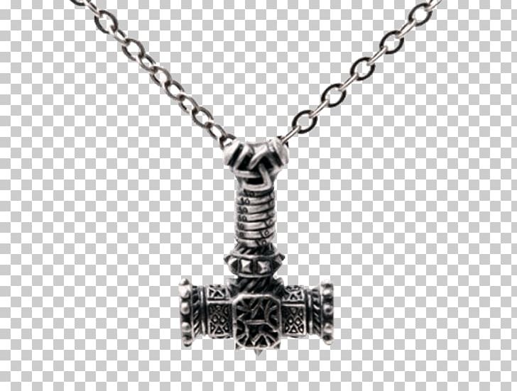 Thor Charms & Pendants Necklace Odin Mjölnir PNG, Clipart, Black And White, Body Jewelry, Chain, Charms Pendants, Clothing Free PNG Download