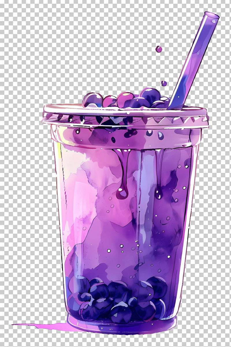 Bubble Tea - Refreshing Purple Bubble Tea PNG