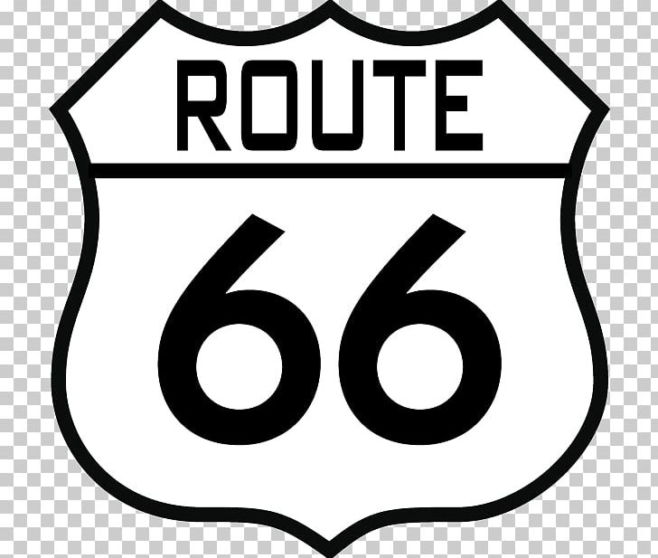 Brand U.S. Route 66 Logo Sign PNG, Clipart, Area, Black, Black And White, Brand, Line Free PNG Download
