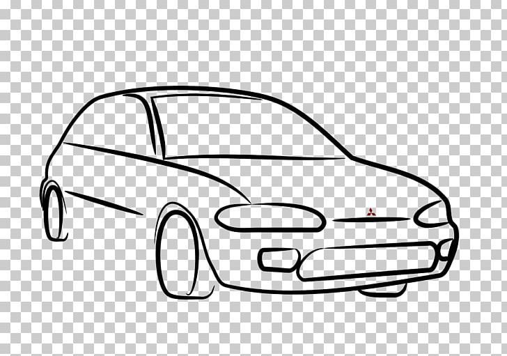 Car Mitsubishi Colt Drawing PNG, Clipart, Angle, Area, Artwork, Automotive Exterior, Black And White Free PNG Download