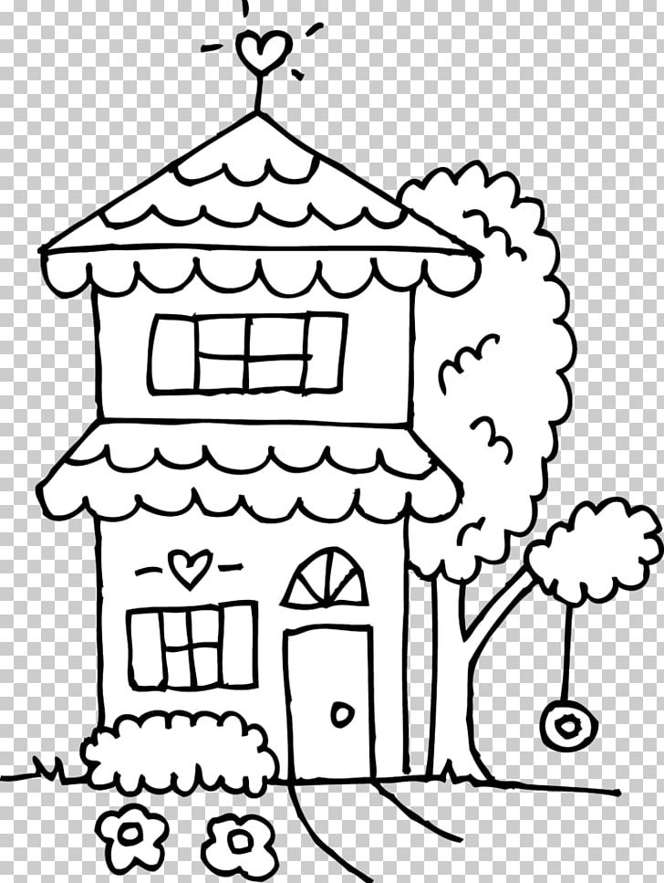Download Coloring Book House Drawing Png Clipart Area Art Black Black And White Child Free Png Download