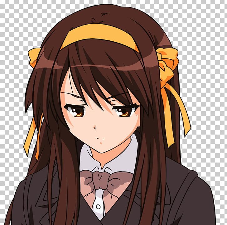 Haruhi Suzumiya Desktop Anime Comics PNG, Clipart, Anime, Black Hair, Cartoon, Comics, Desktop Wallpaper Free PNG Download