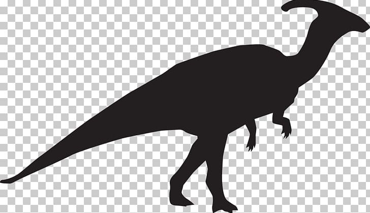 Parasaurolophus Dinosaur Tyrannosaurus Silhouette PNG, Clipart, Beak, Black And White, Dinosaur, Email, Gift Free PNG Download