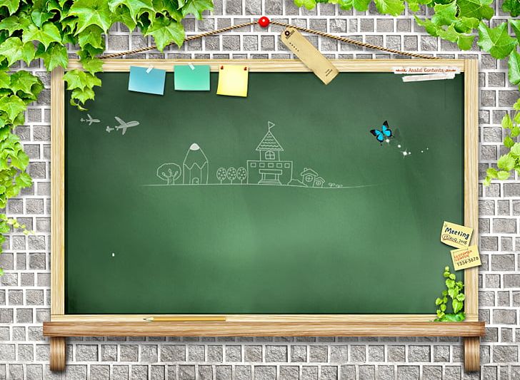 Paper Blackboard Wall Teacher PNG, Clipart, Background Green, Blackboard Vector, Blue, Brick, Butterfly Free PNG Download