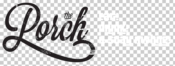 The Porch Logo Graphic Design PNG, Clipart, Black And White, Brand, Calligraphy, Drink, Food Free PNG Download