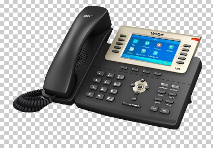 Yealink SIP-T29G Gigabit VoIP Phone Session Initiation Protocol Telephone Power Over Ethernet PNG, Clipart, Communication, Corded Phone, Display Device, Electronics, Ethernet Free PNG Download