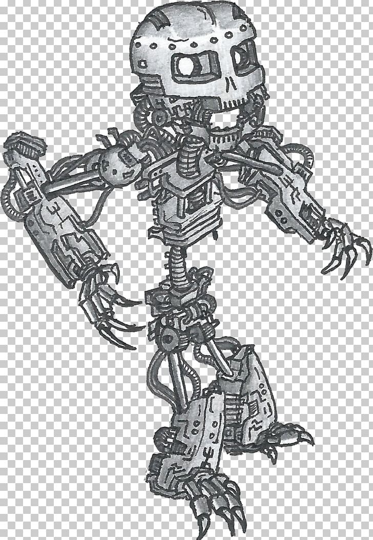 Robot Drawing Human Skeleton Art PNG, Clipart, Art, Artwork, Black And White, Costume Design, Deviantart Free PNG Download
