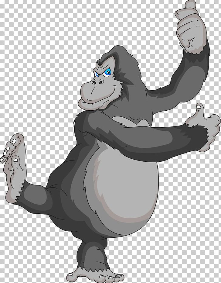Gorilla Drawing Photography PNG, Clipart, Animals, Animated Cartoon, Art, Banco De Imagens, Carnivoran Free PNG Download