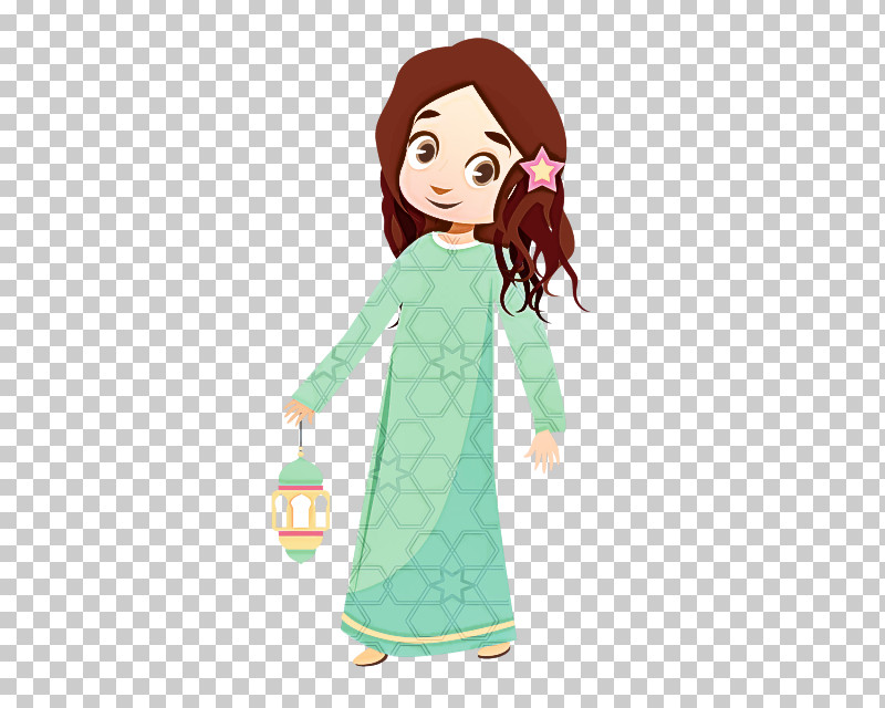 Cartoon Green Doll Brown Hair Sleeve PNG, Clipart, Animation, Brown Hair, Cartoon, Doll, Dress Free PNG Download