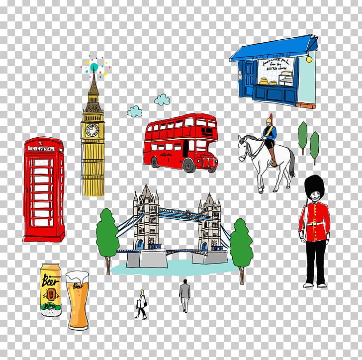 London Stock Illustration Illustration PNG, Clipart, Big Ben, Bridge, British Soldier, Bus, Cartoon Free PNG Download