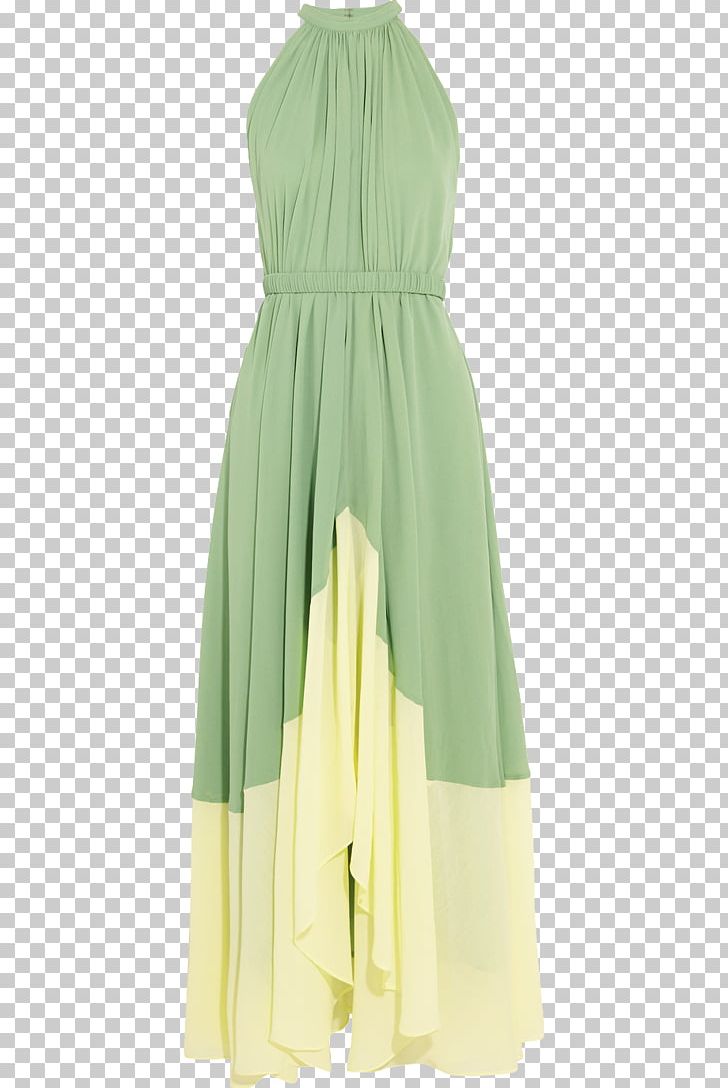 Maxi Dress Gown Sleeve Halterneck PNG, Clipart, Background Green, Bridal Party Dress, Chiffon, Clothing, Cocktail Dress Free PNG Download