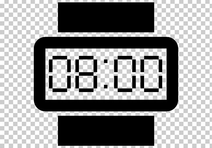 Digital Clock Alarm Clocks Computer Icons PNG, Clipart, Alarm Clocks, Area, Black, Black And White, Brand Free PNG Download