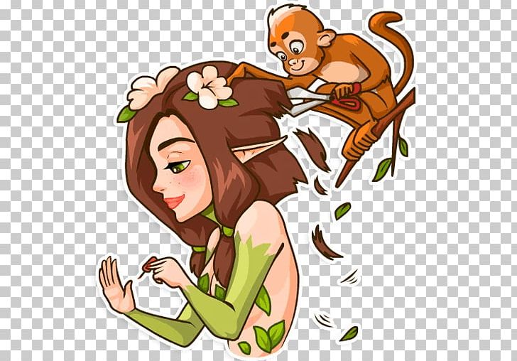 Sticker Telegram Nymph PNG, Clipart, Artwork, Attitude, Behavior, Cartoon, Communication Free PNG Download