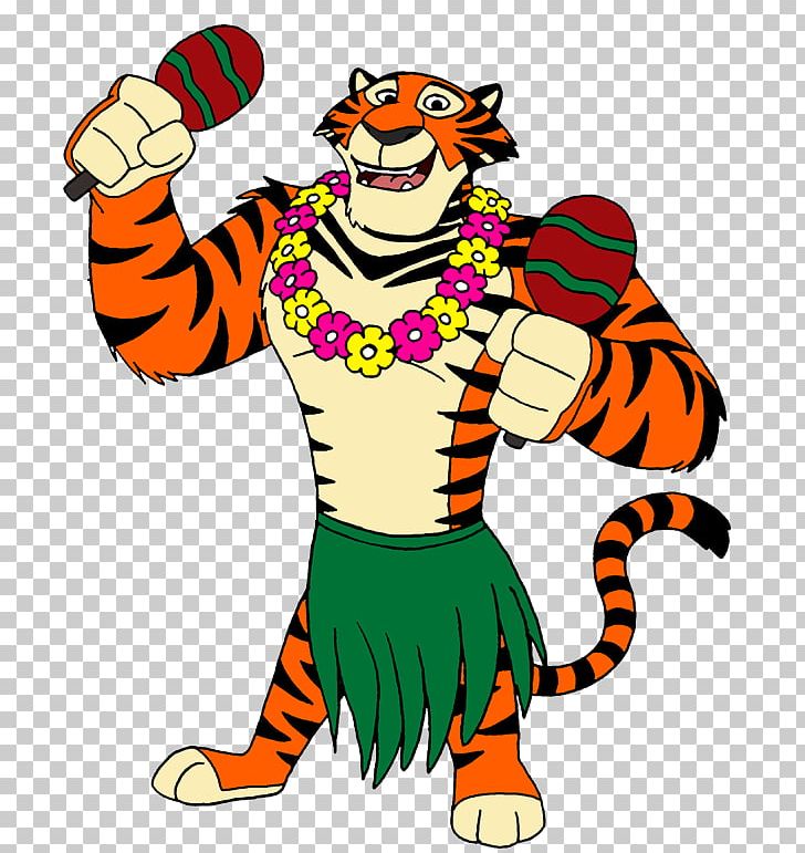 Tiger Hula Cartoon Dance PNG, Clipart, Animal Figure, Animation, Art, Artwork, Big Cats Free PNG Download
