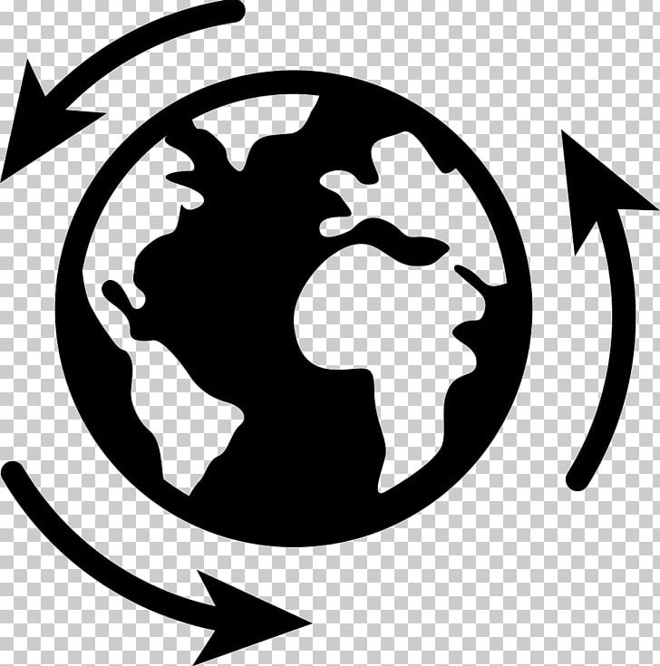 Computer Icons Symbol Earth PNG, Clipart, Arrow, Artwork, Black, Black And White, Circle Free PNG Download