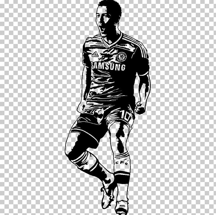 Chelsea F.C. Belgium National Football Team Wall Decal Sticker PNG, Clipart, Arm, Baseball Equipment, Black And White, Chelsea Fc, Eden Hazard Free PNG Download