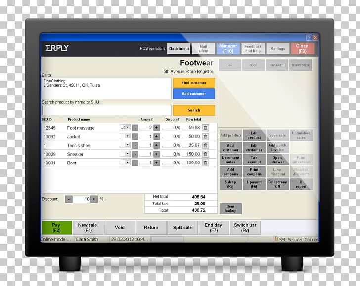 Point Of Sale Computer Software Software System PNG, Clipart, Computer, Computer Monitor, Computer Monitors, Computer Software, Display Advertising Free PNG Download