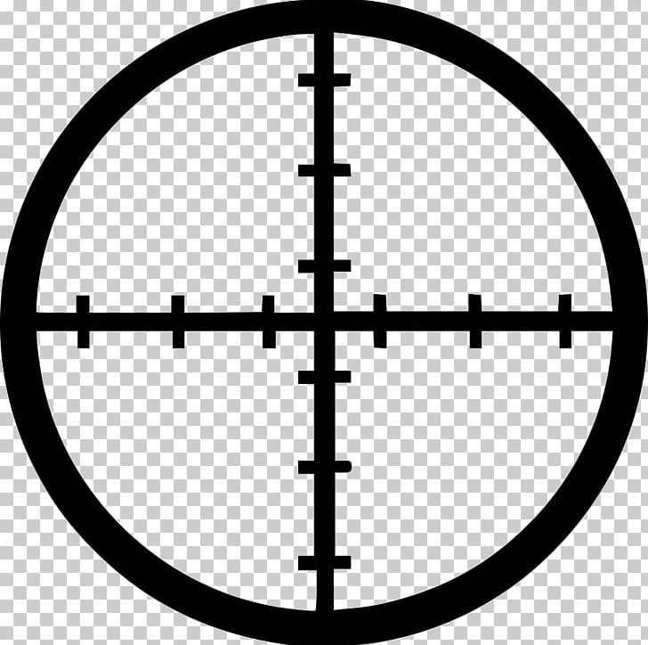 Reticle Shooting Target Telescopic Sight PNG, Clipart, Angle, Black And White, Bullseye, Circle, Clip Art Free PNG Download