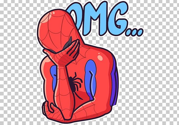 Sticker Telegram Spider-Man Illustration PNG, Clipart, Area, Artwork, Cartoon, Character, Fictional Character Free PNG Download
