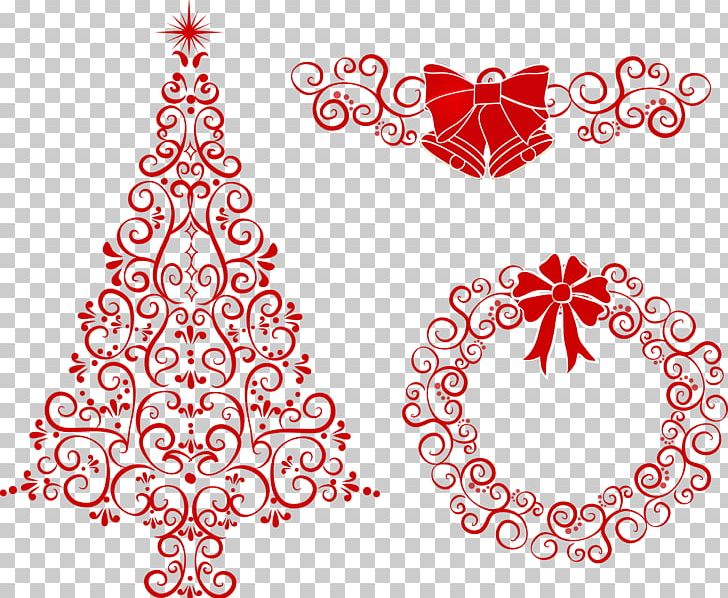 Christmas Decoration Wreath Scalable Graphics PNG, Clipart, Bell, Black And White, Border, Bow, Christmas Free PNG Download
