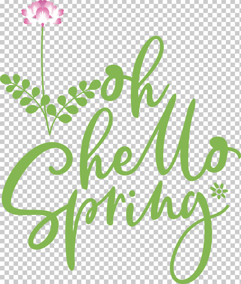 Oh Hello Spring Hello Spring Spring PNG, Clipart, Calligraphy, Flower, Hello Spring, Leaf, Logo Free PNG Download