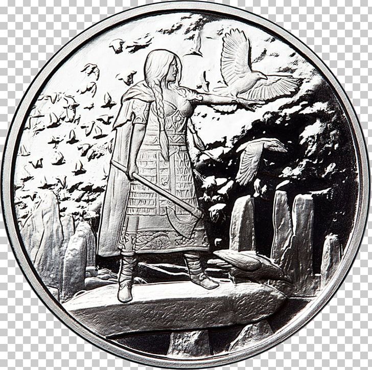 Silver Coin Silver Coin The Morrígan Bullion Coin PNG, Clipart, Aos Si, Black And White, Bullion, Bullion Coin, Celtic Coinage Free PNG Download