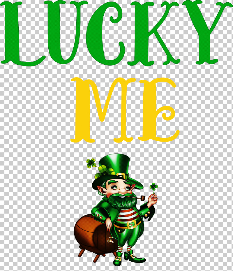 Lucky Me Patricks Day Saint Patrick PNG, Clipart, Behavior, Cartoon, Green, Human, Lucky Me Free PNG Download